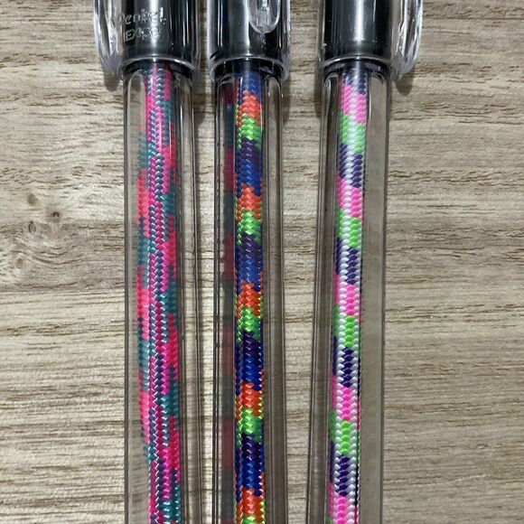 Artistic Decorated Black Ink Pens Set Of Three Different Color Combo's - Picture 2 of 3